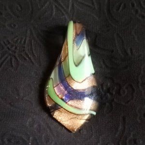 Glass Multi-color Necklace Raindrop Charm